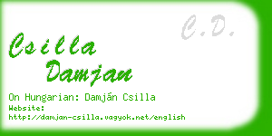 csilla damjan business card